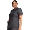 image:imageCherokee Form Women Scrubs Top Partial Zip Front CK707Pewter
