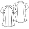 image:imageCherokee Form Women Scrubs Top Partial Zip Front CK707Pewter