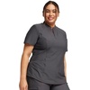 image:imageCherokee Form Women Scrubs Top Partial Zip Front CK707Pewter