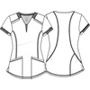 image:imageCherokee Form Women Scrubs Top VNeck CK723Pewter