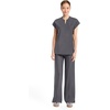 image:imageCherokee Kinetic Henley Womens Scrub Top Dolman Sleeves 2 Zipper PocketsPewter
