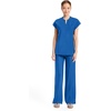 image:imageCherokee Kinetic Henley Womens Scrub Top Dolman Sleeves 2 Zipper PocketsRoyal