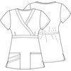 image:imageCherokee Luxe Women Scrubs Top Mock Wrap 1841Royal