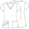 image:imageCherokee Luxe Women Scrubs Top VNeck 1845Black