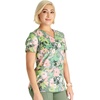 image:imageCherokee Prints Women Scrubs Top Mock Wrap Print CK688Botanics in Bloom