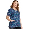 image:imageCherokee Prints Women Scrubs Top Mock Wrap Print CK688Confetti Daisies
