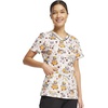 image:imageCherokee Prints Women Scrubs Top VNeck Print CK646Pugkin Spice Season