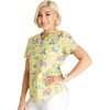 image:imageCherokee Prints Women Scrubs Top VNeck Print CK652Babysaur Love