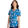 image:imageCherokee Prints Women Scrubs Top VNeck Print CK652Happy as a Quokka
