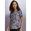 image:imageCherokee Prints Women Scrubs Top VNeck Print CK662Paisley Petals