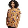 image:imageCherokee Scrubs for Women Printed V Neck 2 Welt PocketsHappy Llamaween