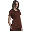 image:imageCherokee Women Scrubs Top Workwear Originals Round Neck 4824Chocolate