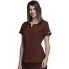 image:imageCherokee Women Scrubs Top Workwear Originals Round Neck 4824Chocolate