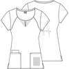 image:imageCherokee Women Scrubs Top Workwear Originals Round Neck 4824Galaxy Blue