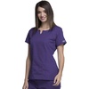 image:imageCherokee Women Scrubs Top Workwear Originals Round Neck 4824Grape