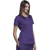 image:imageCherokee Women Scrubs Top Workwear Originals Round Neck 4824Grape