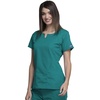 image:imageCherokee Women Scrubs Top Workwear Originals Round Neck 4824Teal Blue