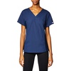 image:imageCherokee Womens Flexibles Contrast Black VNeck Knit Panel TopNavy