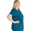 image:imageCherokee Womens Scrub Top Snap Front Henley with 2 Pockets and Center Back Length of 26  CK749ACaribbean Blue