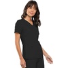 image:imageCherokee Womens Scrubs Flexibles Sporty VNeck Knit Panel TopBlack
