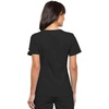 image:imageCherokee Womens Scrubs Flexibles Sporty VNeck Knit Panel TopBlack
