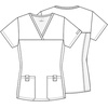 image:imageCherokee Womens Scrubs Flexibles Sporty VNeck Knit Panel TopGrape