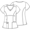 image:imageCherokee Womens Ww Core Stretch Jr Fit VNeck TopWhite