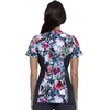 image:imageCherokee iFlex Women Scrubs Top Mock Wrap Knit Panel Print CK642Brushing Bouquets