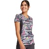 image:imageCherokee iFlex Women Scrubs Top VNeck Print CK732Dots So Retro