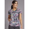 image:imageCherokee iFlex Women Scrubs Top VNeck Print CK732Dots So Retro