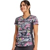 image:imageCherokee iFlex Women Scrubs Top VNeck Print CK732Dots So Retro