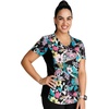 image:imageCherokee iFlex Women Scrubs Top VNeck Print CK732Dreamy Jungle