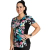 image:imageCherokee iFlex Women Scrubs Top VNeck Print CK732Dreamy Jungle
