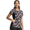 image:imageCherokee iFlex Women Scrubs Top VNeck Print CK732Sugar Skull Flutter