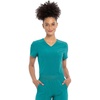 image:imageCherokee Allura V Neck Medical Scrub Tops Soft Stretch 2 PocketsTeal Blue