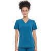 image:imageCherokee Allura Womens Medical Scrub Shirts V Neck Top with 3 PocketsCaribbean Blue