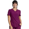 image:imageCherokee Allura Womens Medical Scrub Shirts V Neck Top with 3 PocketsWine