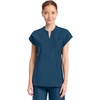 image:imageCherokee Kinetic Henley Womens Scrub Top Dolman Sleeves 2 Zipper PocketsCaribbean Blue