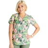 image:imageCherokee Prints Women Scrubs Top Mock Wrap Print CK688Botanics in Bloom