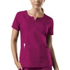 image:imageCherokee Women Scrubs Top Workwear Originals Round Neck 4824Raspberry