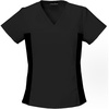 image:imageCherokee Womens Flexibles Contrast Black VNeck Knit Panel TopBlack