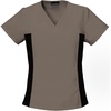 image:imageCherokee Womens Flexibles Contrast Black VNeck Knit Panel TopTaupe