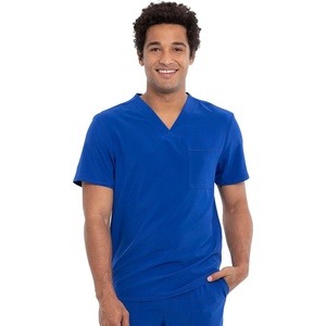 image:imageCherokee Allura Scrub Tops for Men V Neck Modern Fit Top 2 PocketsGalaxy Blue