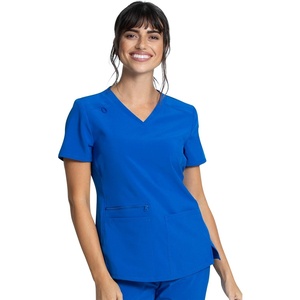 image:imageCherokee Allura VNeck Womens Scrub Tops Nurse Shirt with 3 PocketsRoyal