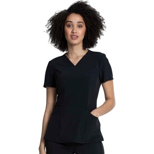 image:imageCherokee Allura Womens Medical Scrub Shirts V Neck Top with 3 PocketsBlack