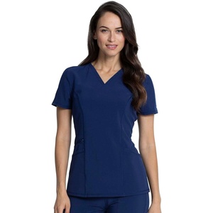 image:imageCherokee Allura Womens Medical Scrub Shirts V Neck Top with 3 PocketsNavy