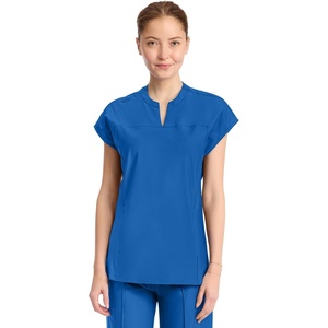 image:imageCherokee Kinetic Henley Womens Scrub Top Dolman Sleeves 2 Zipper PocketsRoyal