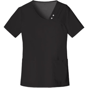 image:imageCherokee Luxe Women Scrubs Top Crossover VNeck PinTuck 1999Black