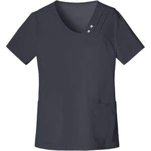image:imageCherokee Luxe Women Scrubs Top Crossover VNeck PinTuck 1999Pewter