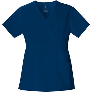 image:imageCherokee Luxe Women Scrubs Top Mock Wrap 1841Navy